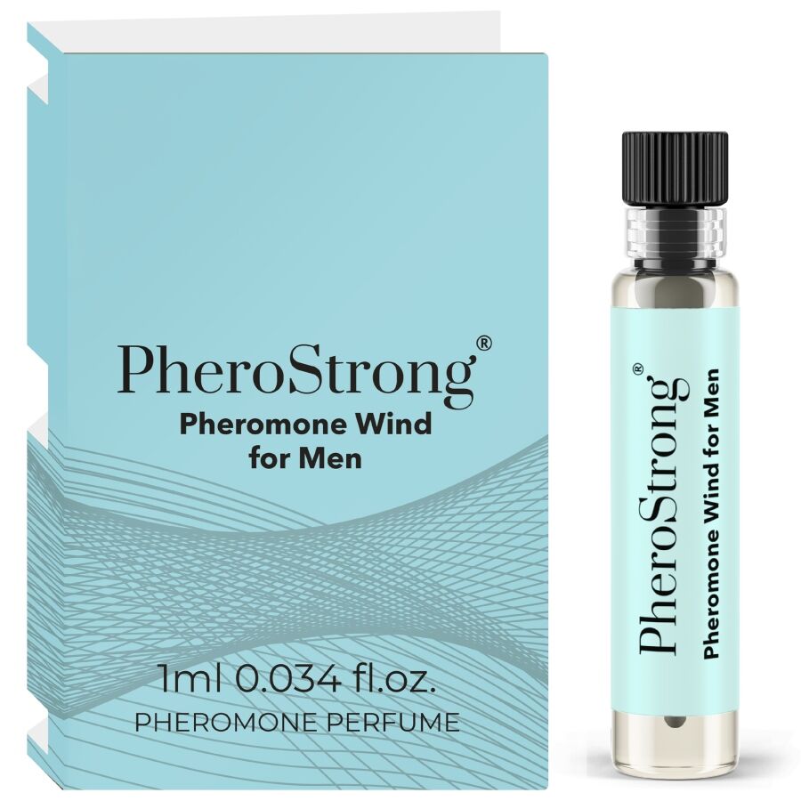 Imagen que nos facilita PHEROSTRONG de su producto erótico PHEROSTRONG - PERFUME CON FEROMONAS WIND PARA HOMBRE 1 ML para nuestra categoría "DROGUERÍA |Perfumes |Perfumes Feromonas Femeninas".