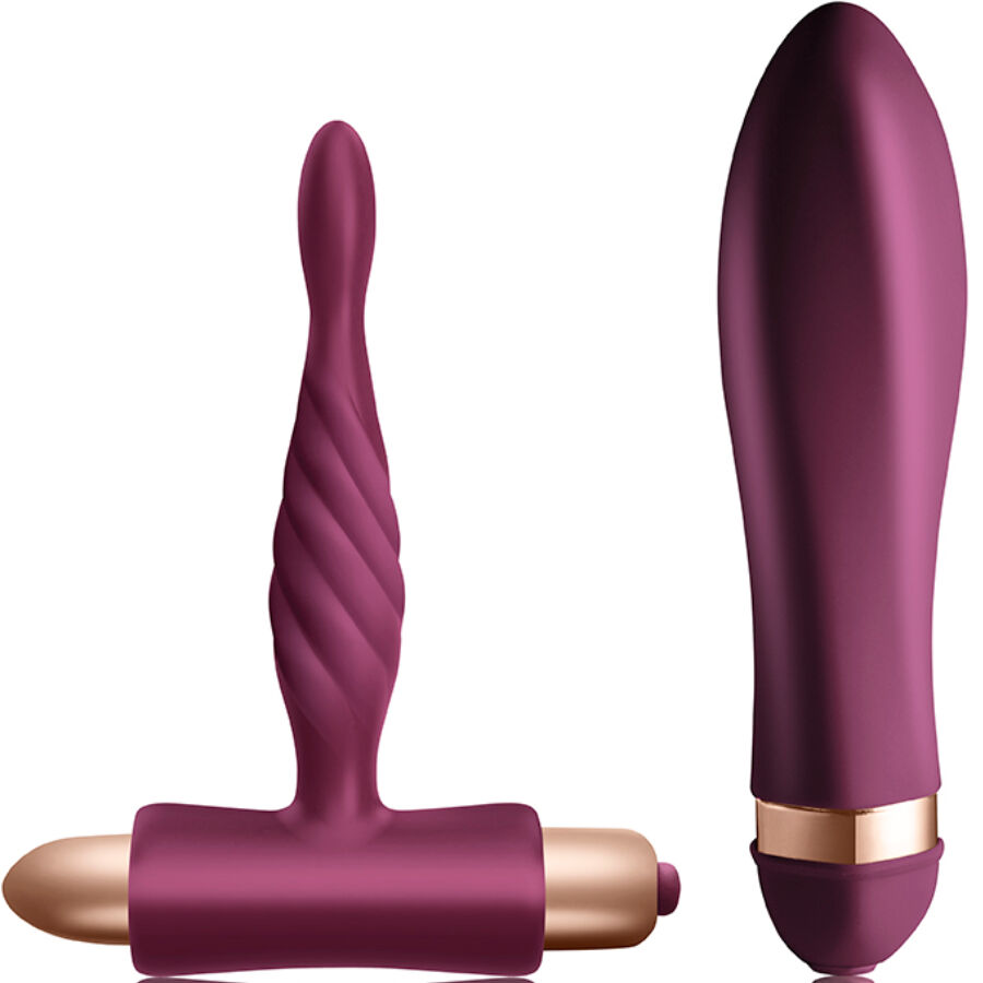 Imagen que nos facilita CLIMAXIMUM de su producto erótico CLIMAXIMUM - DARE KIT VIBRADOR TRENZADO + PLUG ANAL PRINCIPIANTES para nuestra categoría "JUGUETES BIENESTAR |Kits juguetes sexuales".