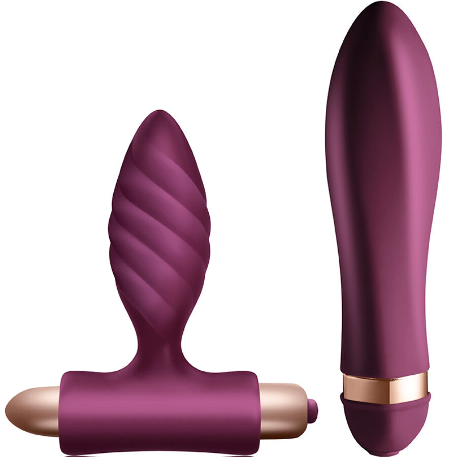 Imagen que nos facilita CLIMAXIMUM de su producto erótico CLIMAXIMUM - DESIRE KIT VIBRADOR + PLUG ANAL TRENZADO para nuestra categoría "JUGUETES BIENESTAR |Kits juguetes sexuales".