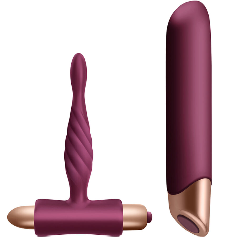 Imagen que nos facilita CLIMAXIMUM de su producto erótico CLIMAXIMUM - RAPTURE KIT VIBRADOR CLÁSICO + PLUG ANAL PRINCIPIANTES para nuestra categoría "JUGUETES BIENESTAR |Kits juguetes sexuales".
