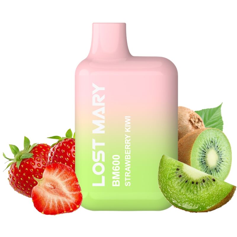 Imagen que nos facilita LOST MARY de su producto erótico LOST MARY - BM600 VAPER NICOTINA 2% DESECHABLE SABOR FRESA KIWI para nuestra categoría "ARTÍCULOS VARIOS|Vapeadores".