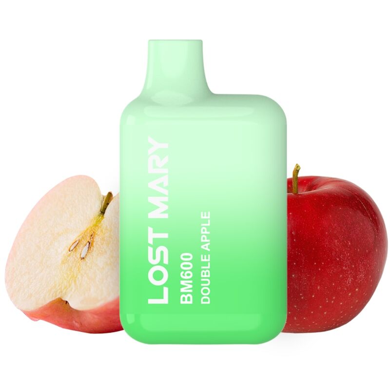 Imagen que nos facilita LOST MARY de su producto erótico LOST MARY - BM600 VAPER NICOTINA 2% DESECHABLE SABOR DOBLE MANZANA para nuestra categoría "ARTÍCULOS VARIOS|Vapeadores".