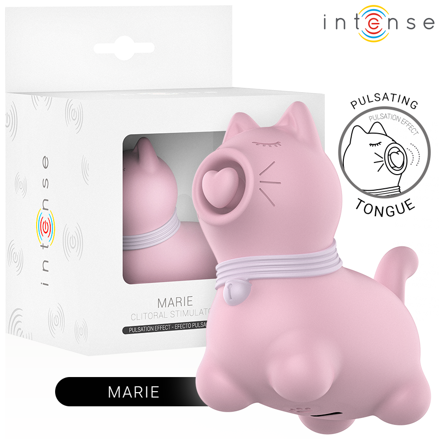 Imagen que nos facilita INTENSE FUN de su producto erótico INTENSE - MARIE ESTIMULADOR CON LENGUA EFECTO PULSACIÓN ROSA para nuestra categoría "JUGUETES BIENESTAR |Juguetes para Mujeres|Estimuladores|Para Clítoris".