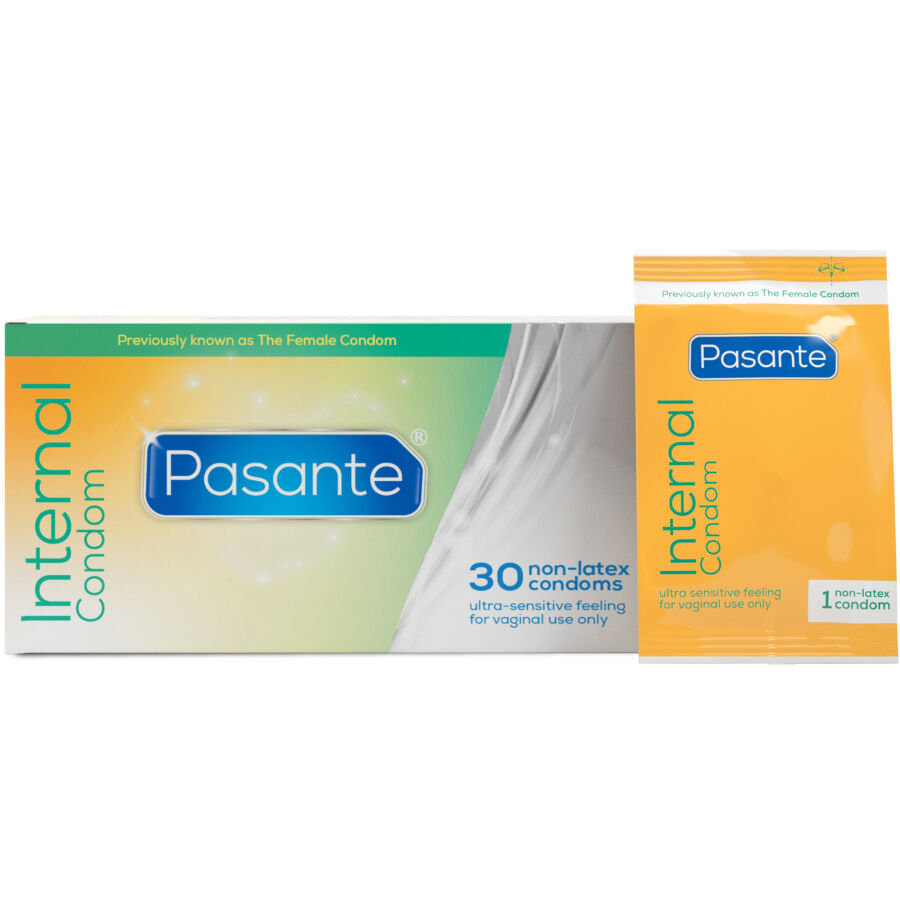 Imagen que nos facilita PASANTE de su producto erótico PASANTE - INTERNAL PRESERVATIVOS FEMENINOS CAJA 30 UNIDADES para nuestra categoría "PRESERVATIVOS |Femeninos".