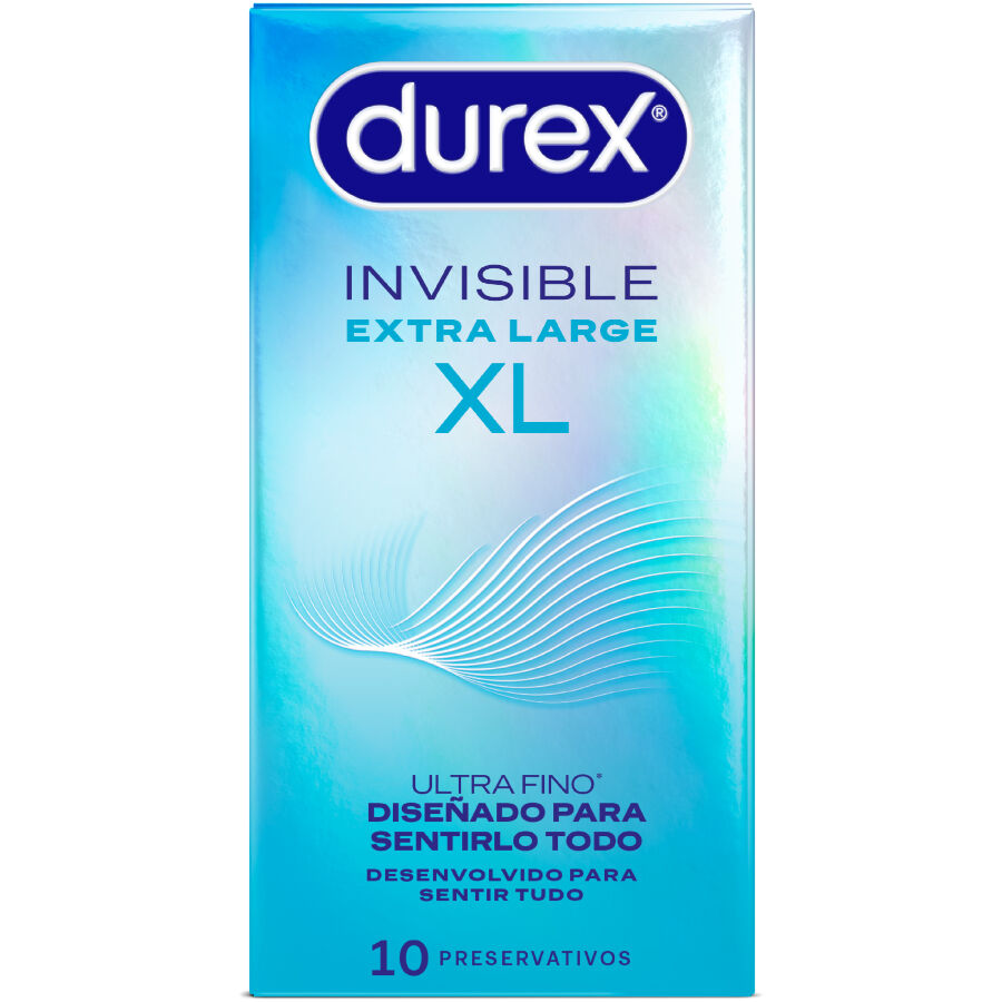 Imagen que nos facilita DUREX CONDOMS de su producto erótico DUREX - PRESERVATIVOS INVISIBLE XL 10 UNIDADES para nuestra categoría "PRESERVATIVOS |Todas las tallas|Tamaño XL (Grandes)".