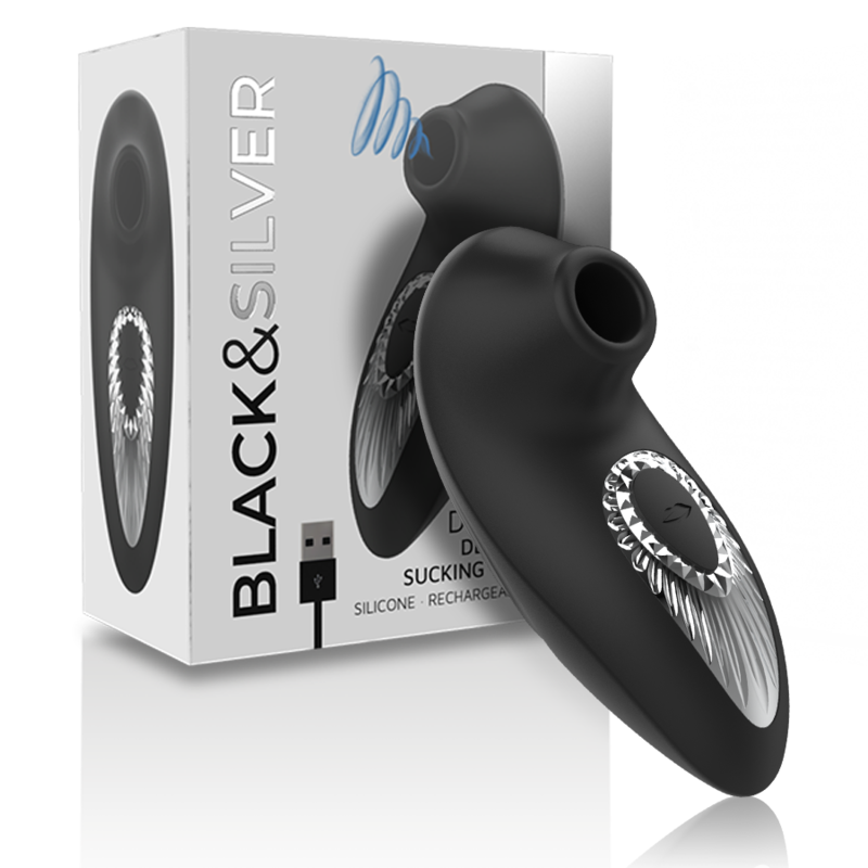 Imagen que nos facilita BLACK&SILVER de su producto erótico BLACK&SILVER - DRAKE DELUXE SUCKING VIBE SILICONA RECARGABLE NEGRO para nuestra categoría "JUGUETES BIENESTAR |Vibradores|Mini vibradores".