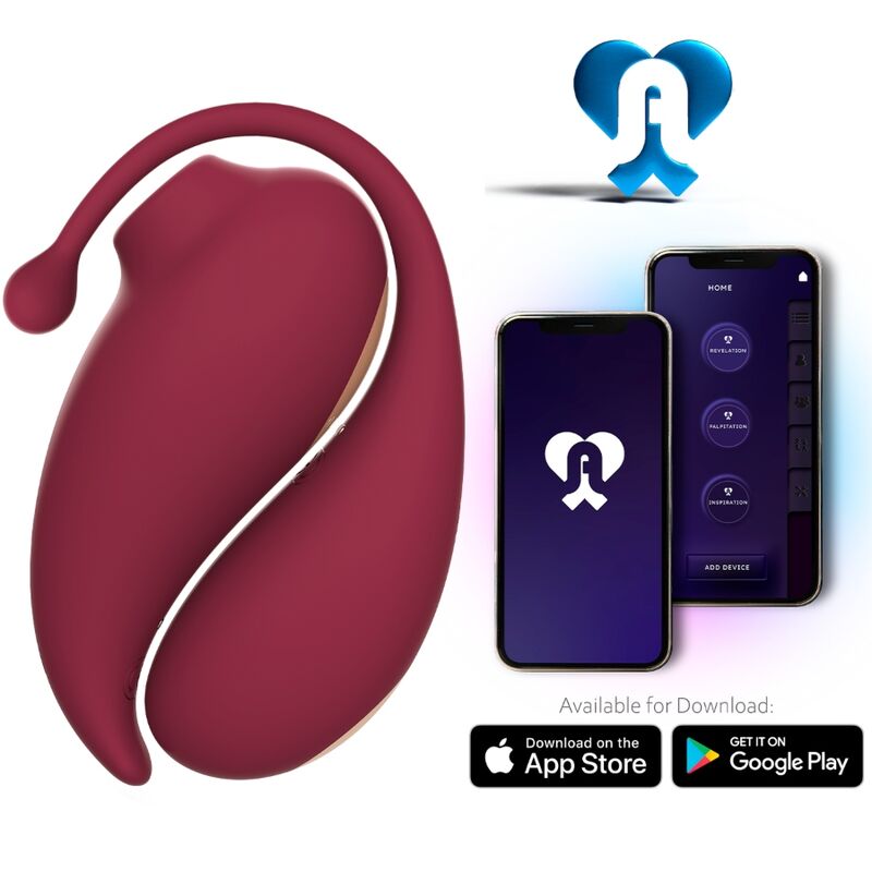 Imagen que nos facilita ADRIEN LASTIC de su producto erótico ADRIEN LASTIC - INSPIRATION ONDAS ESTIMULADORAS CLÍTORIS + HUEVO VIBRADOR ROJO - APP GRATUITA para nuestra categoría "JUGUETES BIENESTAR |Vibradores|Vibradores Succionadores Ondas Presión".
