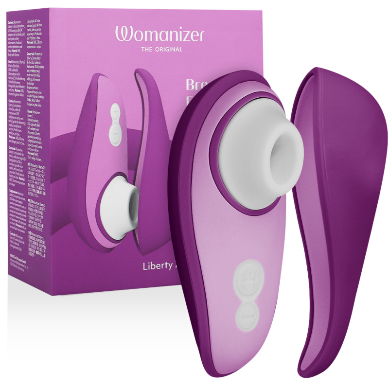 Imagen que nos facilita WOMANIZER de su producto erótico WOMANIZER - LIBERTY 2 ESTIMULADOR & SUCCIONADOR CLÍTORIS VIOLETA para nuestra categoría "JUGUETES BIENESTAR |Juguetes para Mujeres|Estimuladores|Succionadores con vibración".