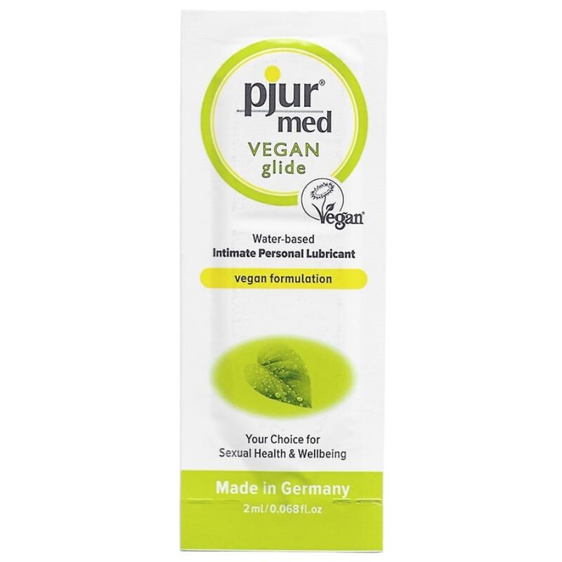 La marca PJUR nos facilita esta imagen de su producto PJUR - MED VEGAN GLIDE LUBRICANTE BASE AGUA 2 ML para nuestro catálogo.