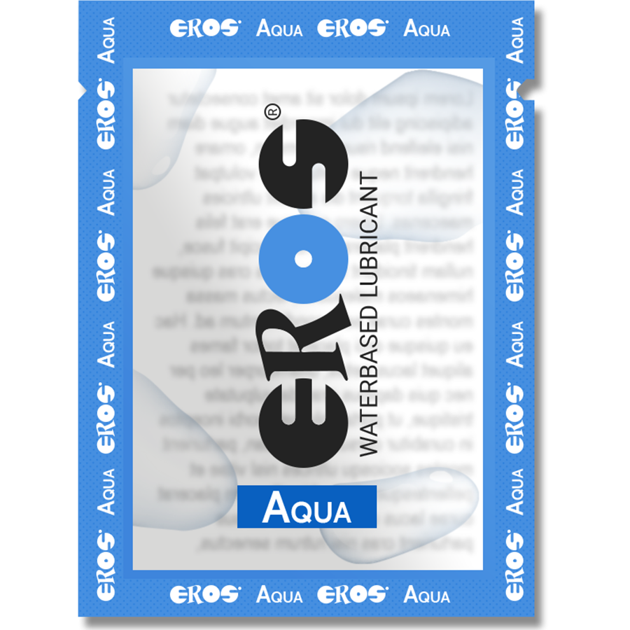 La marca EROS AQUA & SILK nos facilita esta imagen de su producto EROS AQUA - LUBRICANTE BASE AGUA 4 ML para nuestro catálogo.