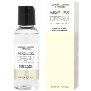 La marca MIXGLISS nos facilita esta imagen de su producto MIXGLISS - DREAM LUBRICANTE SILICONA CAMELIA BLANCA 50 ML para nuestro catálogo.
