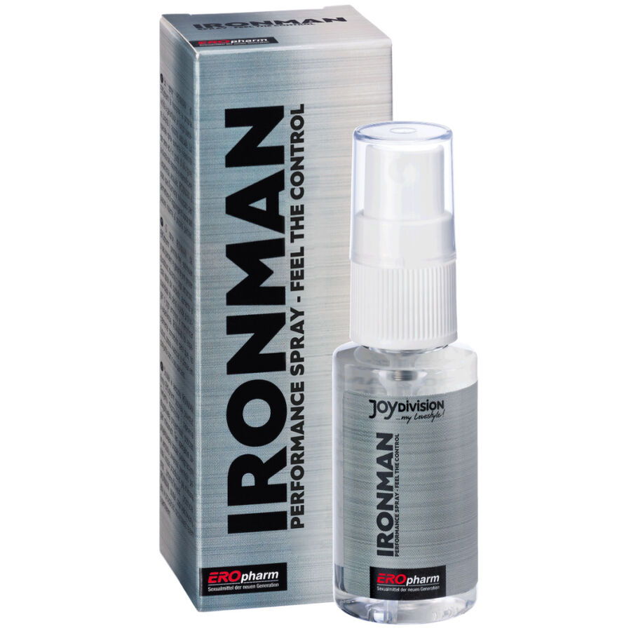 La marca JOYDIVISION EROPHARM nos facilita esta imagen de su producto JOYDIVION EROPHARM - IRONMAN PERFORMANCE SPRAY RETARDANTE PARA HOMBRES 30ML para nuestro catálogo.