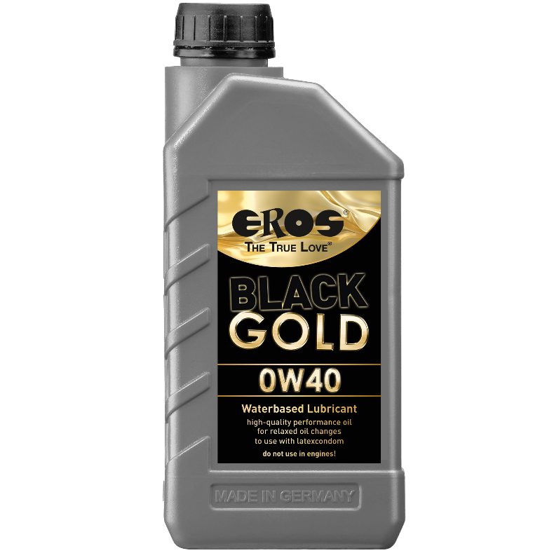 La marca EROS CLASSIC LINE nos facilita esta imagen de su producto EROS - BLACK GOLD 0W40 LUBRICANTE BASE AGUA 1000 ML para nuestro catálogo.
