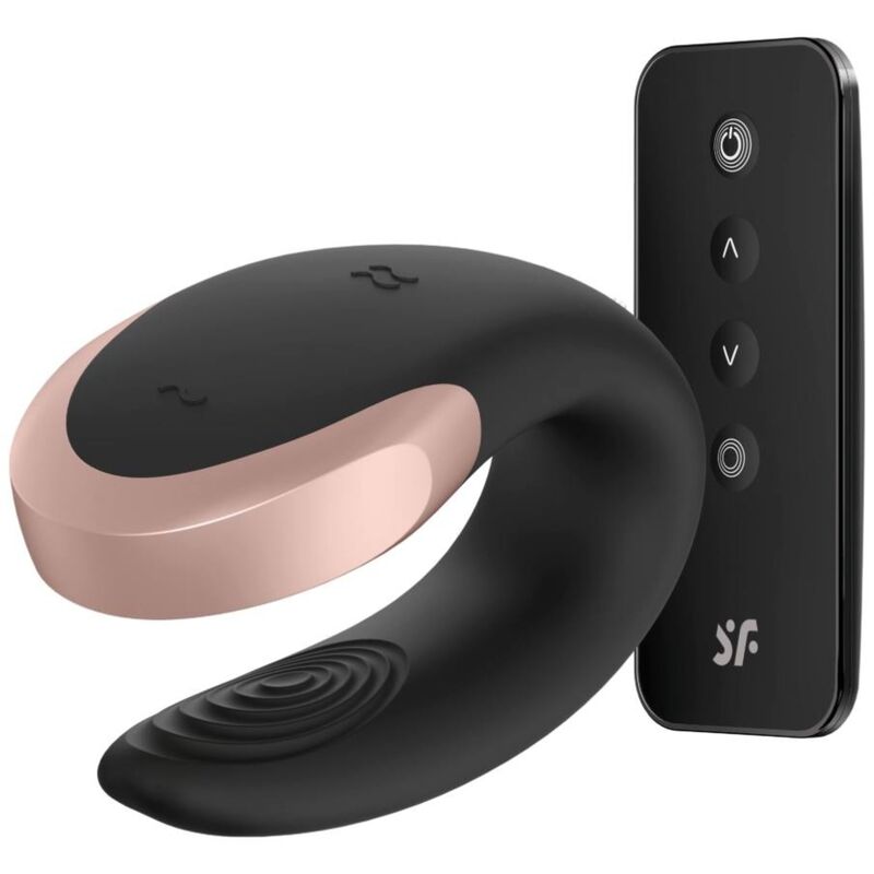 La marca SATISFYER PARTNER nos facilita esta imagen de su producto SATISFYER - APP DOUBLE LOVE VIBRADOR PAREJAS LUXURY NEGRO para nuestro catálogo.