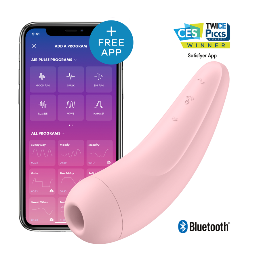 La marca SATISFYER CONNECT nos facilita esta imagen de su producto SATISFYER - CURVY 2 + ROSA para nuestro catálogo.