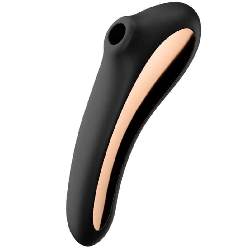 La marca SATISFYER AIR PULSE nos facilita esta imagen de su producto SATISFYER - DUAL KISS ESTIMULADOR CLITORIS NEGRO para nuestro catálogo.