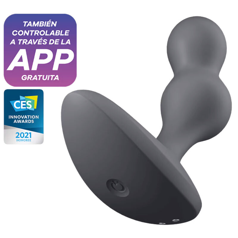 La marca SATISFYER CONNECT nos facilita esta imagen de su producto SATISFYER - DEEP DIVER PLUG VIBRADOR APP GRIS para nuestro catálogo.