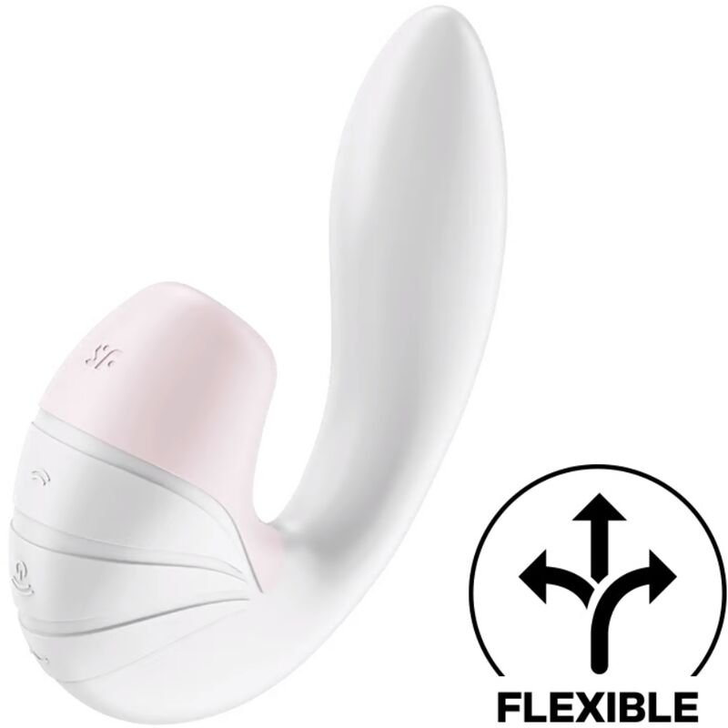 La marca SATISFYER AIR PULSE nos facilita esta imagen de su producto SATISFYER - SUPERNOVA ESTIMULADOR Y VIBRADOR BLANCO para nuestro catálogo.