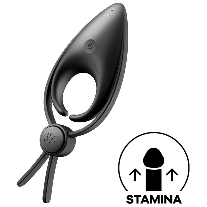 La marca SATISFYER RING nos facilita esta imagen de su producto SATISFYER - SNIPER ANILLO VIBRADOR NEGRO para nuestro catálogo.