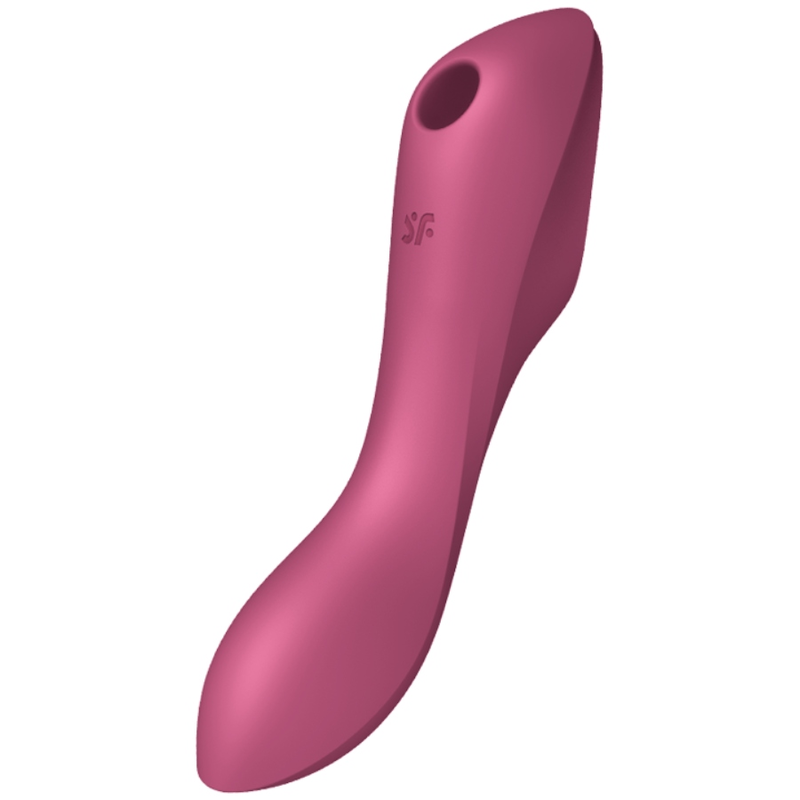 La marca SATISFYER AIR PULSE nos facilita esta imagen de su producto SATISFYER - CURVY TRINITY 3 ESTIMULADOR Y VIBRADOR ROJO para nuestro catálogo.