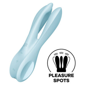 La marca SATISFYER VIBRATOR nos facilita esta imagen de su producto SATISFYER - THREESOME 1 VIBRADOR AZUL para nuestro catálogo.