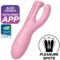 La marca SATISFYER CONNECT nos facilita esta imagen de su producto SATISFYER - THREESOME 4 VIBRADOR APP ROSA para nuestro catálogo.