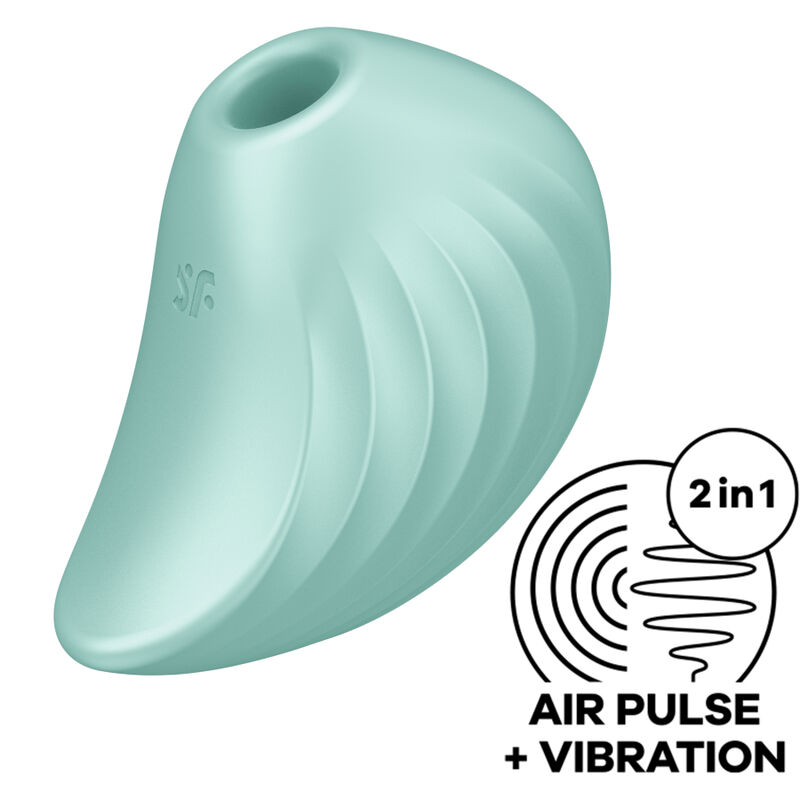 La marca SATISFYER AIR PULSE nos facilita esta imagen de su producto SATISFYER - PEARL DIVER ESTIMULADOR Y VIBRADOR VERDE para nuestro catálogo.