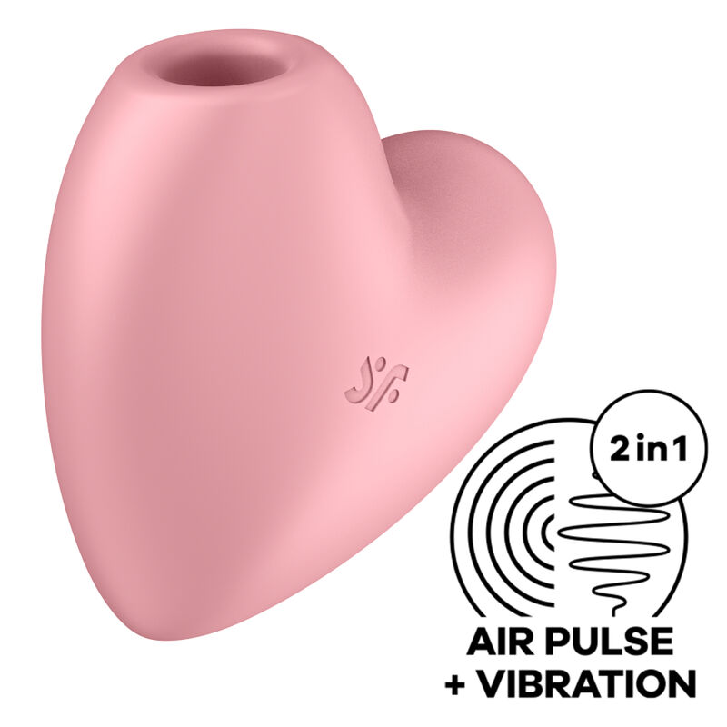 La marca SATISFYER AIR PULSE nos facilita esta imagen de su producto SATISFYER - CUTIE HEART ESTIMULADOR Y VIBRADOR ROSA para nuestro catálogo.