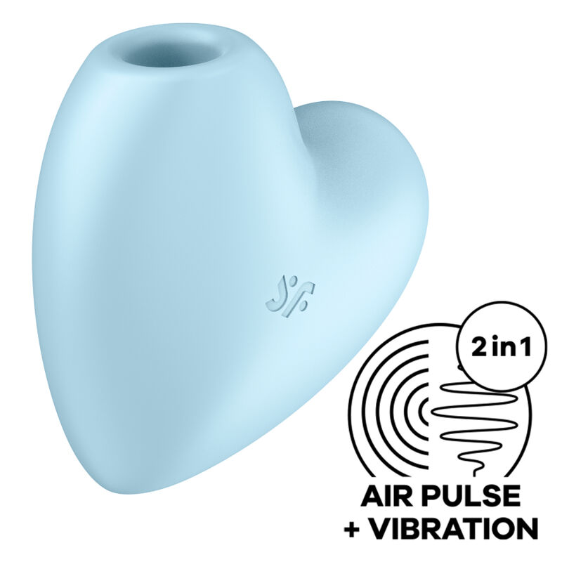 La marca SATISFYER AIR PULSE nos facilita esta imagen de su producto SATISFYER - CUTIE HEART ESTIMULADOR Y VIBRADOR AZUL para nuestro catálogo.