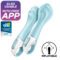 La marca SATISFYER CONNECT nos facilita esta imagen de su producto SATISFYER - AIR PUMP VIBRATOR 5+ VIBRADOR PUNTO G INFLABLE APP AZUL para nuestro catálogo.