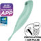 La marca SATISFYER CONNECT nos facilita esta imagen de su producto SATISFYER - TWIRLING PRO+ ESTIMULADOR Y VIBRADOR APP VERDE para nuestro catálogo.