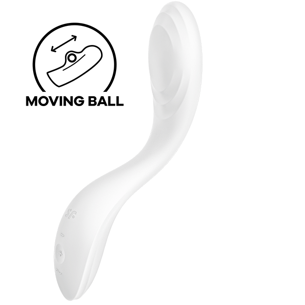 La marca SATISFYER VIBRATOR nos facilita esta imagen de su producto SATISFYER - RRROLLING PLEASURE VIBRADOR PUNTO G BLANCO para nuestro catálogo.