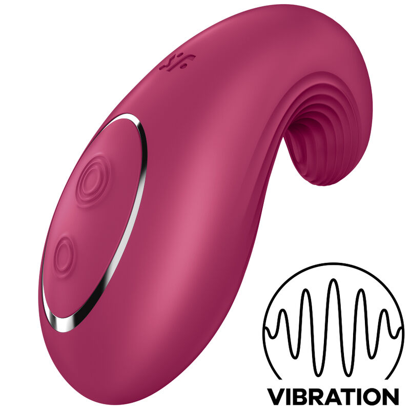 La marca SATISFYER LAYONS nos facilita esta imagen de su producto SATISFYER - DIPPING DELIGHT VIBRADOR LAY-ON ROJO para nuestro catálogo.