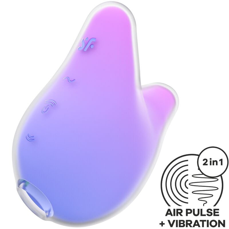 La marca SATISFYER AIR PULSE nos facilita esta imagen de su producto SATISFYER - MERMAID VIBES ESTIMULADOR & VIBRADOR VIOLETA Y ROSA para nuestro catálogo.