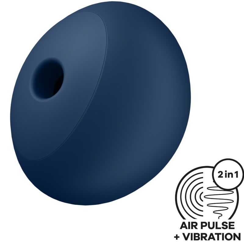 La marca SATISFYER AIR PULSE nos facilita esta imagen de su producto SATISFYER - AIR POWER 4 ESTIMULADOR & VIBRADOR 12 VIBRACIONES AZUL para nuestro catálogo.