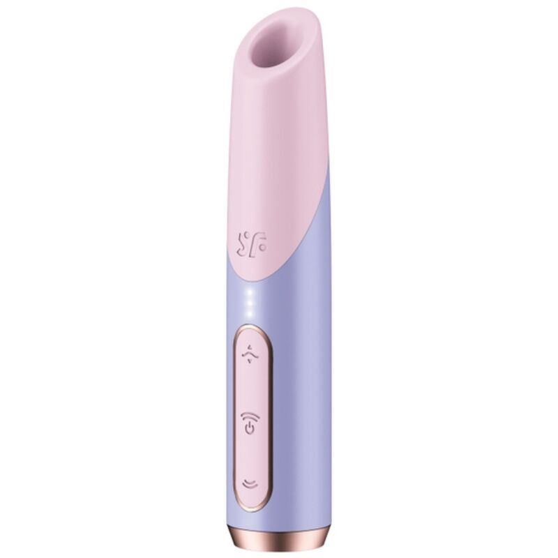 La marca SATISFYER AIR PULSE nos facilita esta imagen de su producto SATISFYER - BOLD KISS ESTIMULADOR CLÍTORIS POR ONDAS ROSA / VIOLETA para nuestro catálogo.