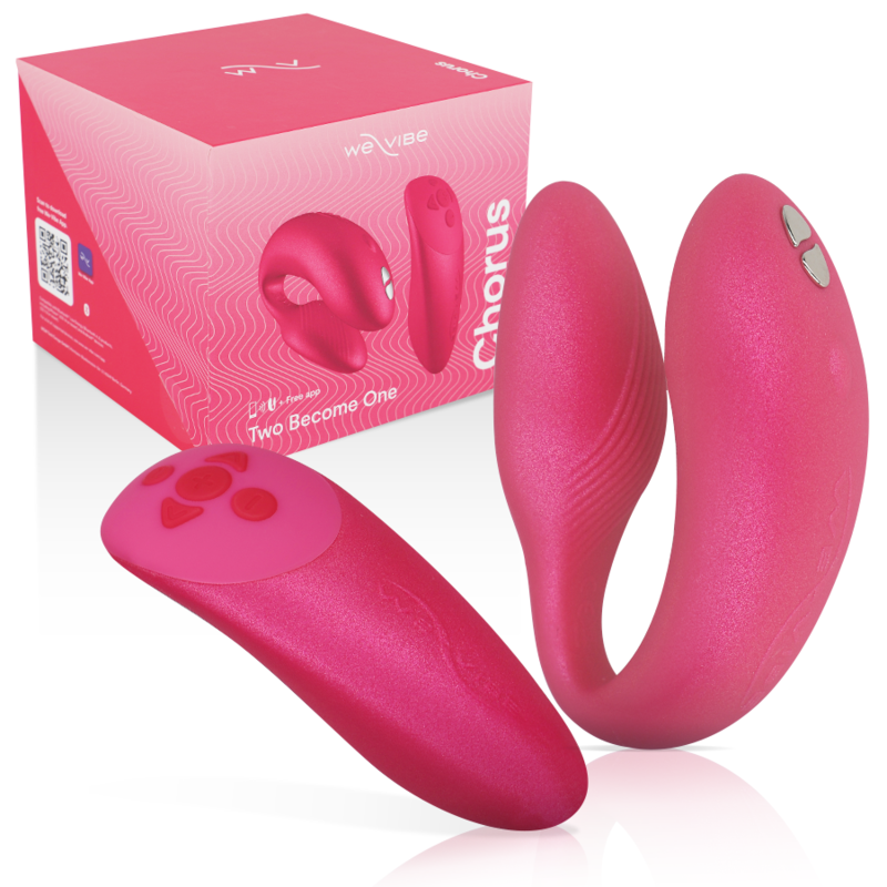La marca WE-VIBE nos facilita esta imagen de su producto WE-VIBE - CHORUS VIBRADOR PAREJAS CON CONTROL SQUEEZE ROSA para nuestro catálogo.