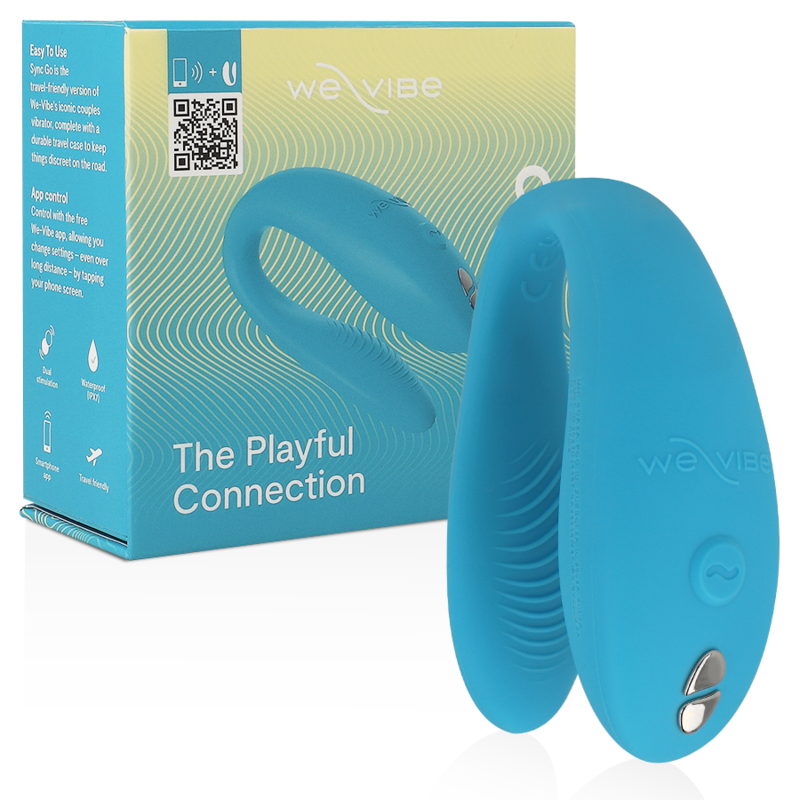 La marca WE-VIBE nos facilita esta imagen de su producto WE-VIBE - SYNC GO ESTIMULADOR DUAL TURQUESA para nuestro catálogo.