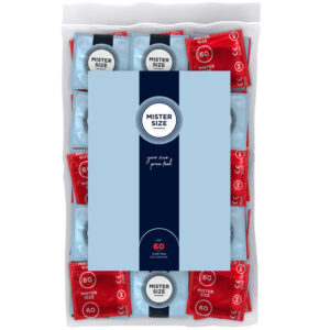 La marca MISTER SIZE nos facilita esta imagen de su producto MISTER SIZE - PRESERVATIVOS TALLA XL 60 MM (100 UNIDADES) para nuestro catálogo.