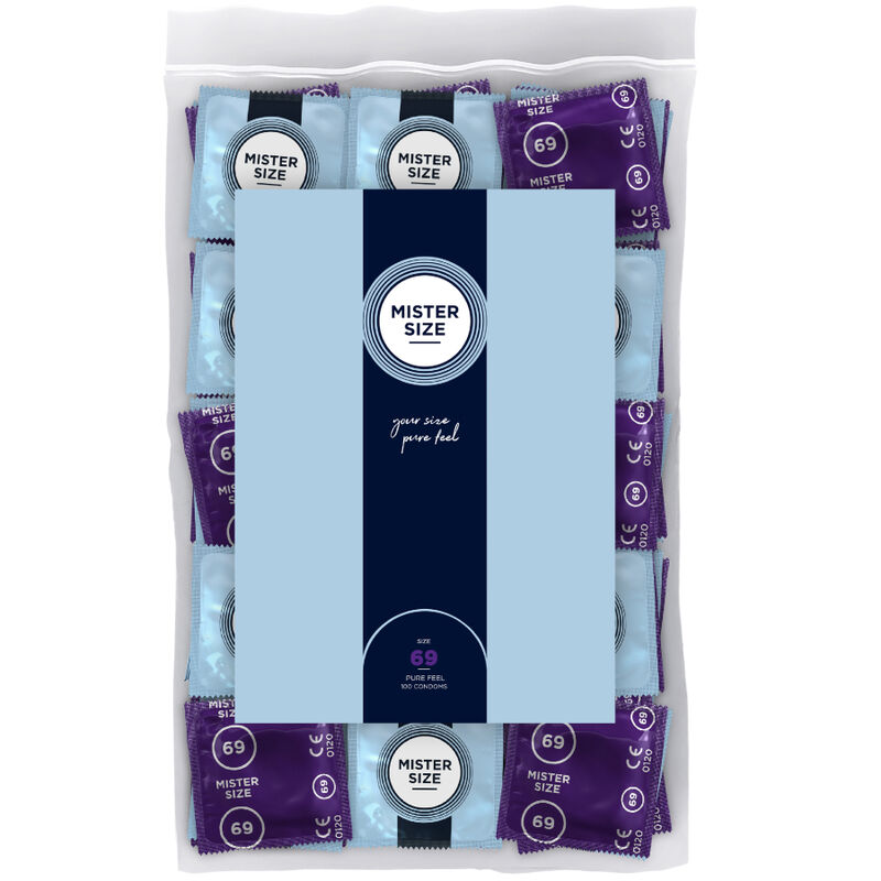La marca MISTER SIZE nos facilita esta imagen de su producto MISTER SIZE - PRESERVATIVOS TALLA XXXL 69 MM (100 UNIDADES) para nuestro catálogo.