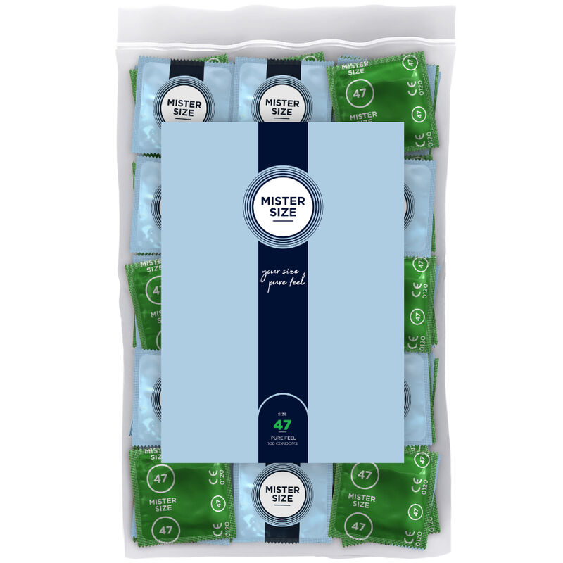 La marca MISTER SIZE nos facilita esta imagen de su producto MISTER SIZE - PRESERVATIVOS TALLA XS 47 MM (100 UNIDADES) para nuestro catálogo.
