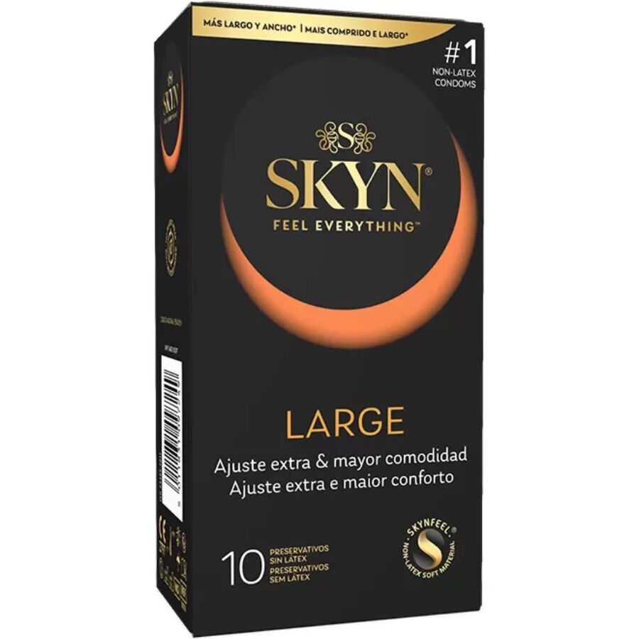 La marca SKYN nos facilita esta imagen de su producto SKYN - PRESERVATIVO LARGE AJUSTE EXTRA 10 UNIDADES para nuestro catálogo.
