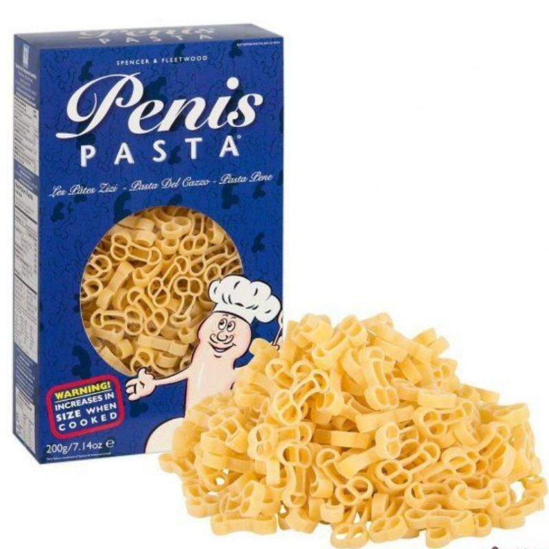 La marca SPENCER & FLETWOOD nos facilita esta imagen de su producto SPENCER & FLEETWOOD - PASTA CON FORMA DE PENE 200 GR para nuestro catálogo.