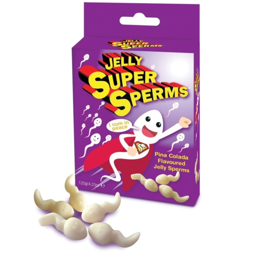 La marca SPENCER & FLETWOOD nos facilita esta imagen de su producto SPENCER & FLEETWOOD - JELLY SUPER SPERM GOMINOLAS FORMA ESPERMA 120 GR para nuestro catálogo.