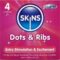 La marca SKINS nos facilita esta imagen de su producto SKINS - DOTS & RIBS PRESERVATIVOS PREMIUM PACK 4 para nuestro catálogo.