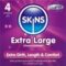 La marca SKINS nos facilita esta imagen de su producto SKINS - TAMAÑO XL PRESERVATIVOS PREMIUM PACK 4 para nuestro catálogo.