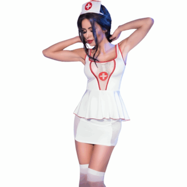 La marca CHILIROSE COSTUMES nos facilita esta imagen de su producto CHILIROSE - CR 4160 DISFRAZ ENFERMERA TOP & FALDA L/XL para nuestro catálogo.