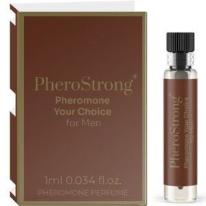 La marca PHEROSTRONG nos facilita esta imagen de su producto PHEROSTRONG - PERFUME CON FEROMONAS YOUR CHOICE PARA HOMBRE 1 ML para nuestro catálogo.