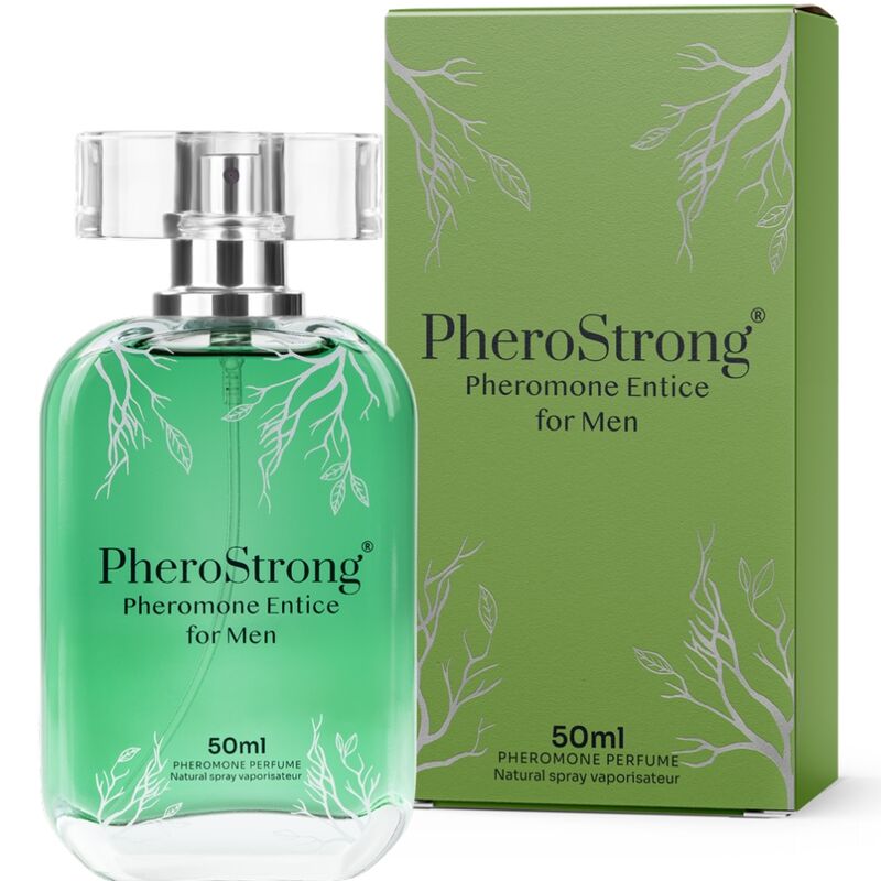 La marca PHEROSTRONG nos facilita esta imagen de su producto PHEROSTRONG - PERFUME CON FEROMONAS ENTICE PARA HOMBRE 50 ML para nuestro catálogo.