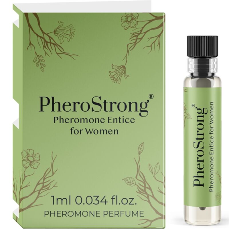 La marca PHEROSTRONG nos facilita esta imagen de su producto PHEROSTRONG - PERFUME CON FEROMONAS ENTICE PARA MUJER 1 ML para nuestro catálogo.
